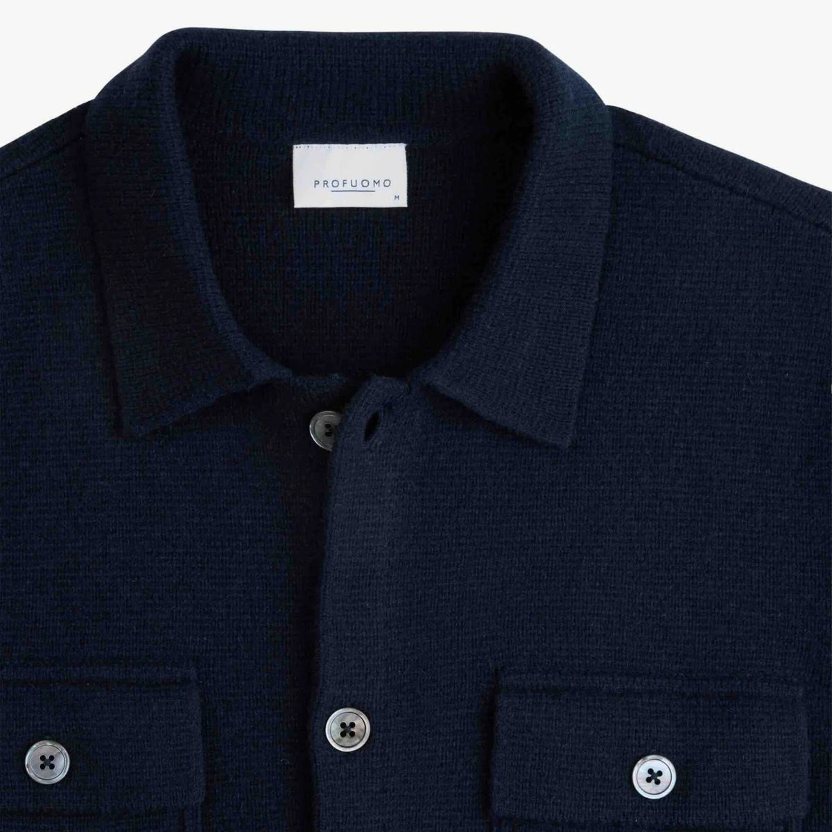 Profuomo Full Button Overshirt Navy