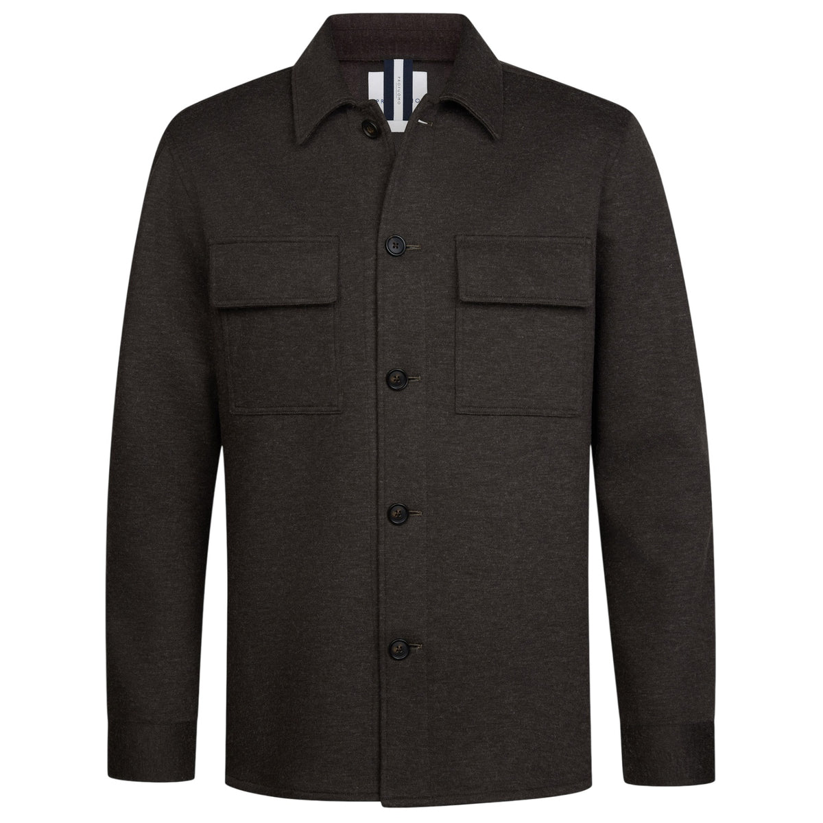 Profuomo Knitted Overshirt Donker Bruin