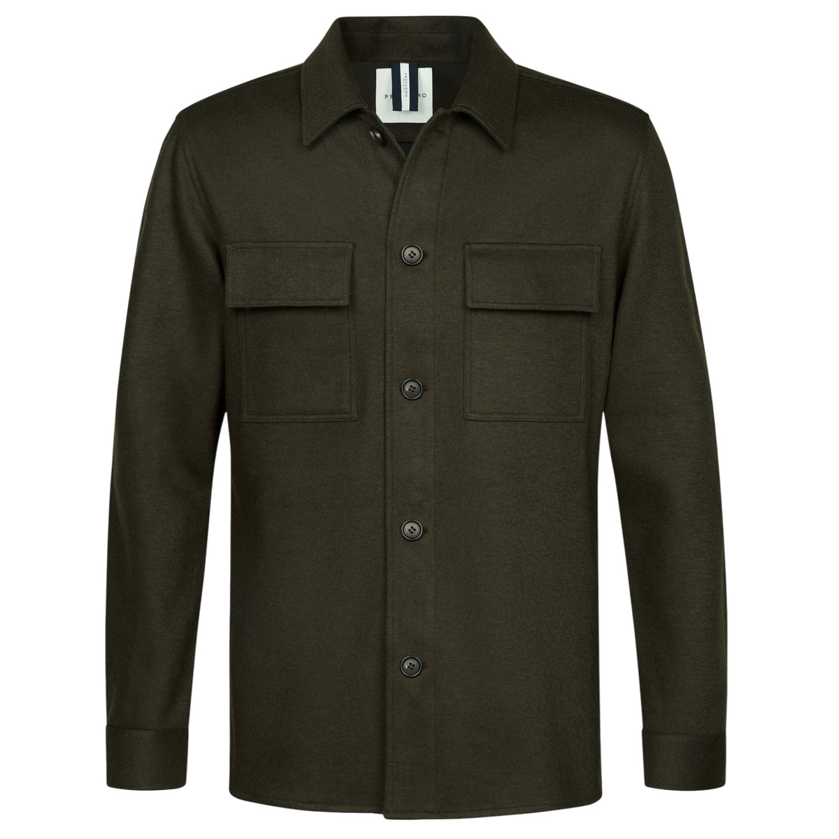 Profuomo Knitted Overshirt Donker Groen