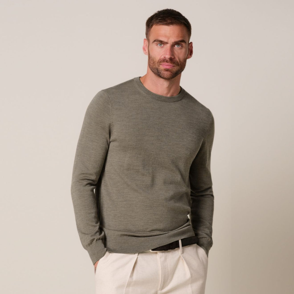 Profuomo Knitted Pullover Sweater Bruin