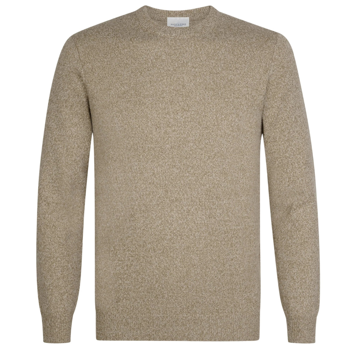 Profuomo Knitted Two-Tone Sweater Beige