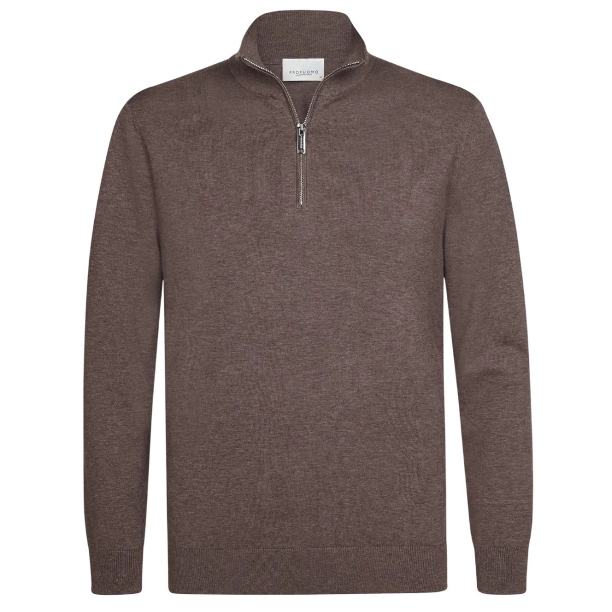 Profuomo Luxury Half Zip Sweater Bruin