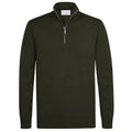 Profuomo Luxury Half Zip Sweater Donker Groen