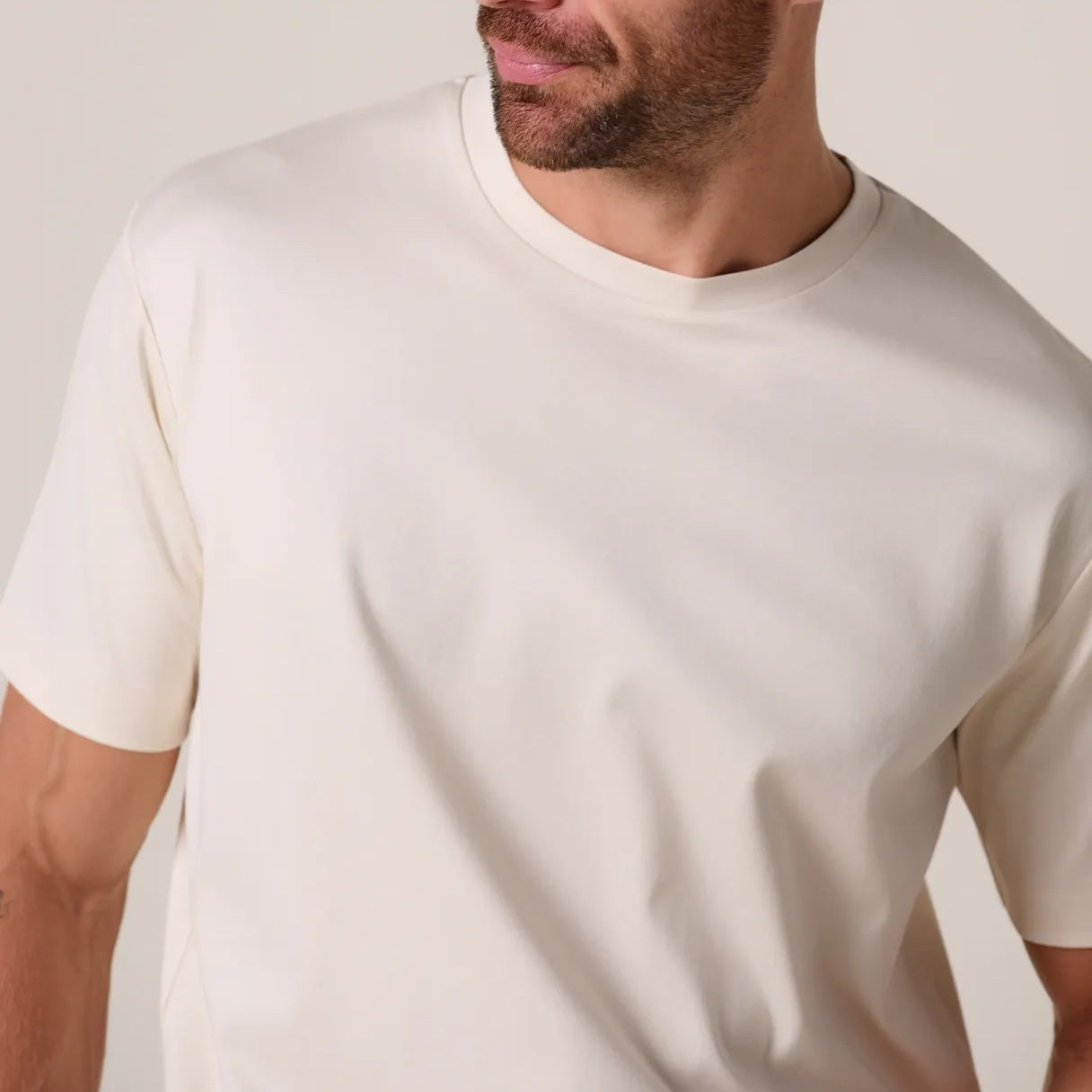 Profuomo Pima Cotton T-shirt Off White