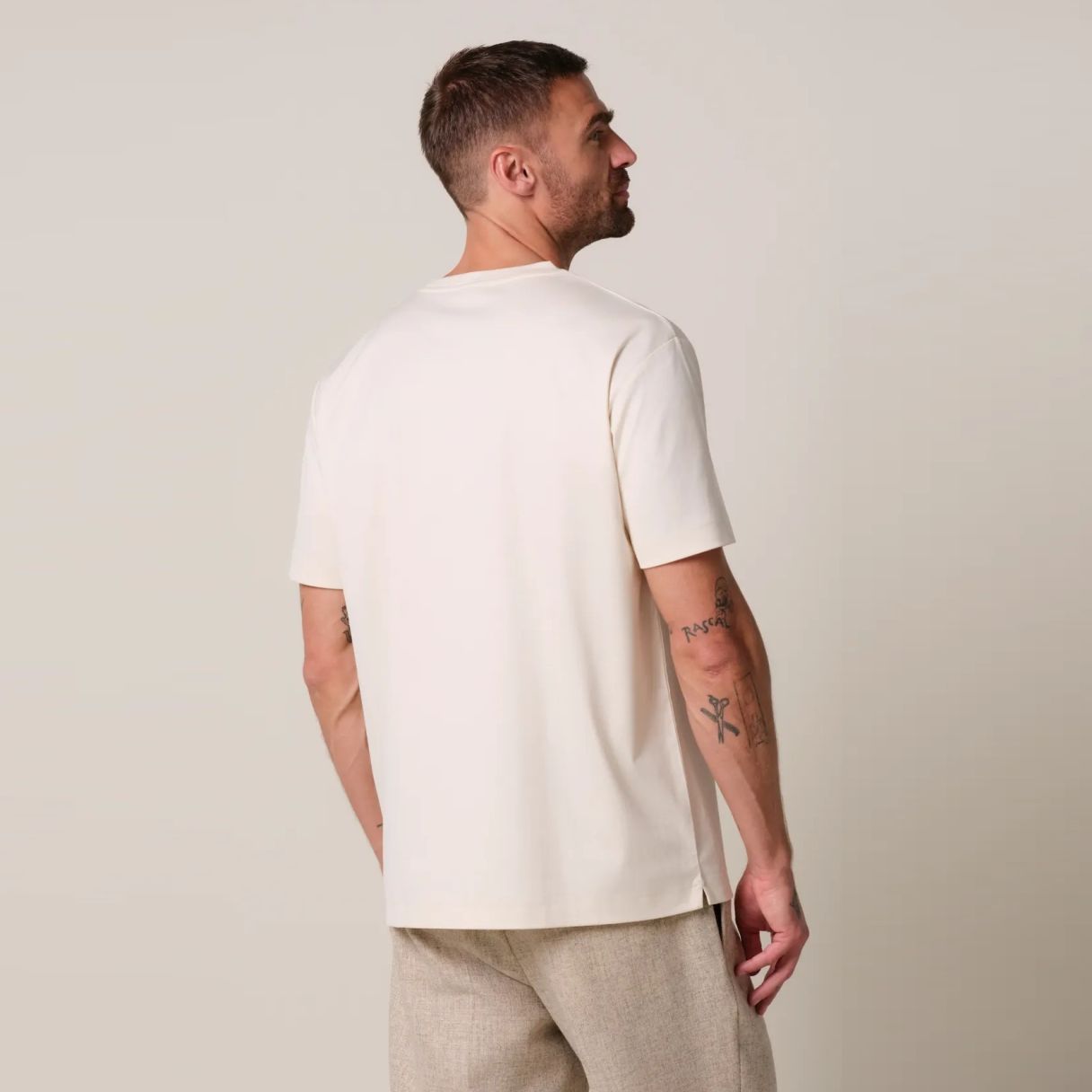 Profuomo Pima Cotton T-shirt Off White