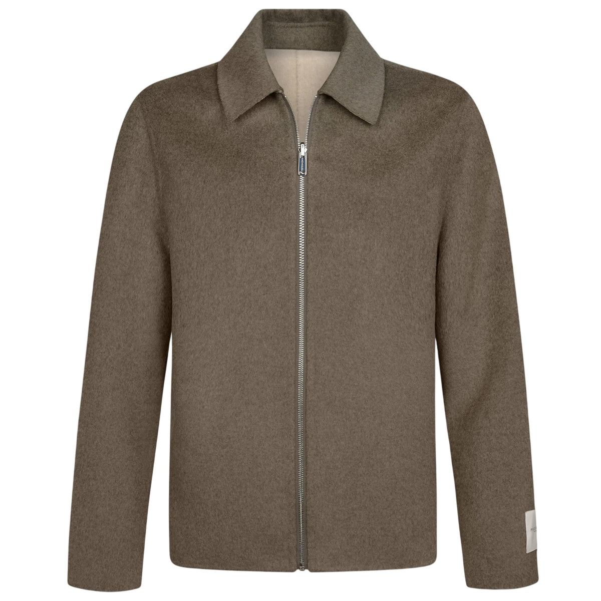 Profuomo Reversible Zip Overshirt Bruin/Beige