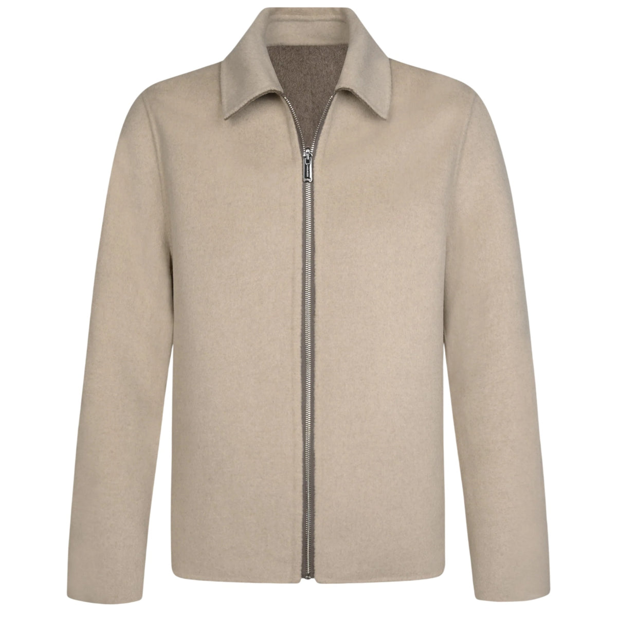 Profuomo Reversible Zip Overshirt Bruin/Beige