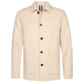 Profuomo Single Layer Wool Overshirt Beige