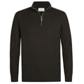 Profuomo Structured Half Zip Sweater Donker Bruin