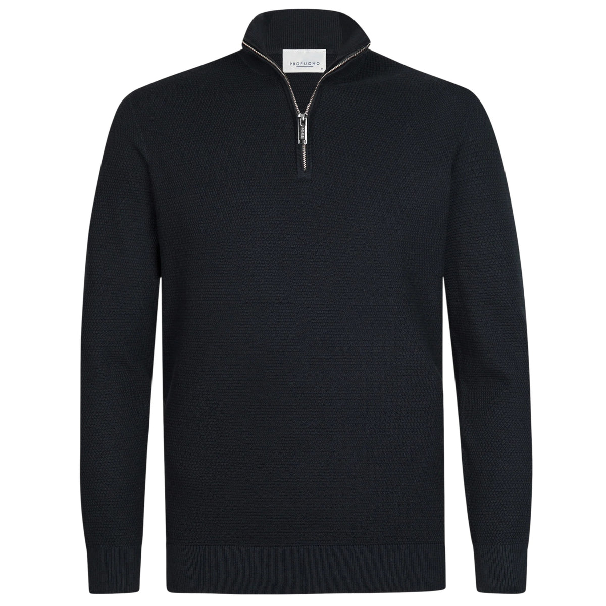 Profuomo Structured Half Zip Sweater Navy