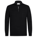 Profuomo Structured Half Zip Sweater Zwart