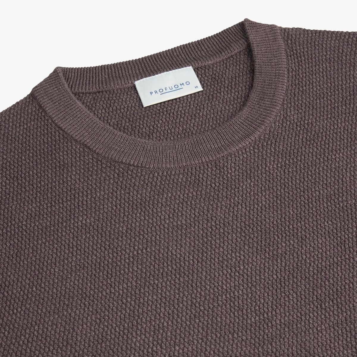 Profuomo Structured Sweater Bruin