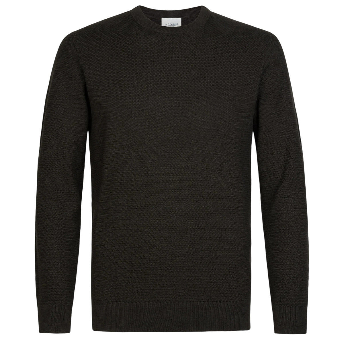 Profuomo Structured Sweater Donker Bruin