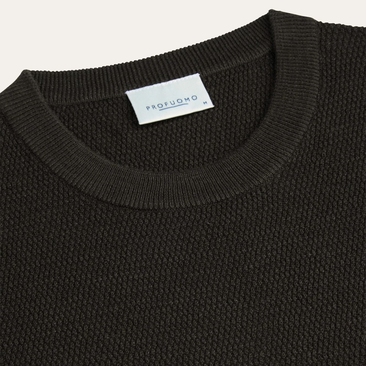 Profuomo Structured Sweater Donker Bruin