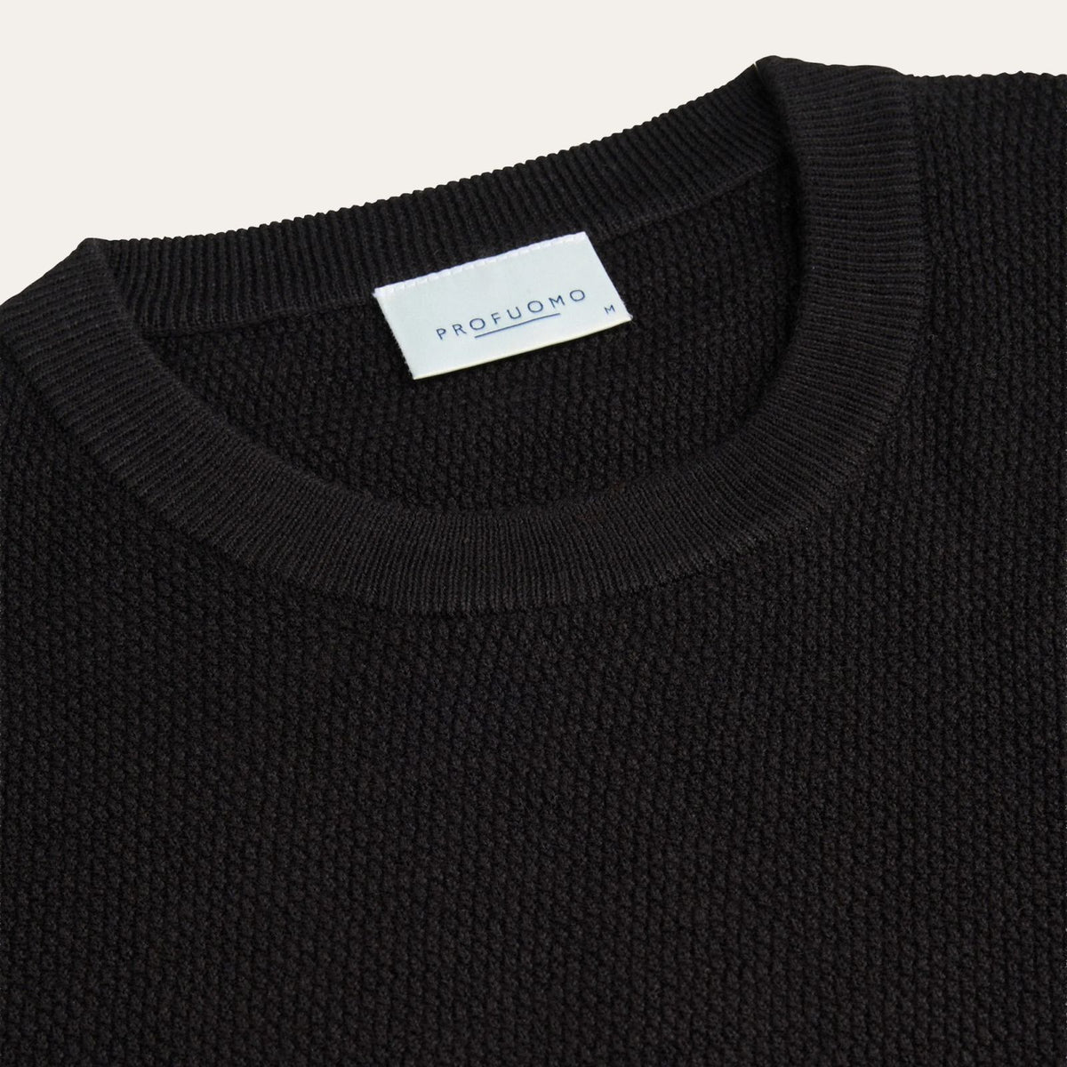 Profuomo Structured Sweater Zwart