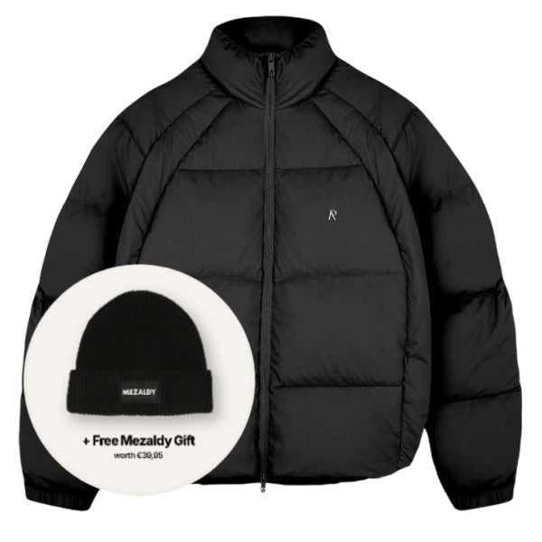 Represent Funnel Neck Puffer Zwart