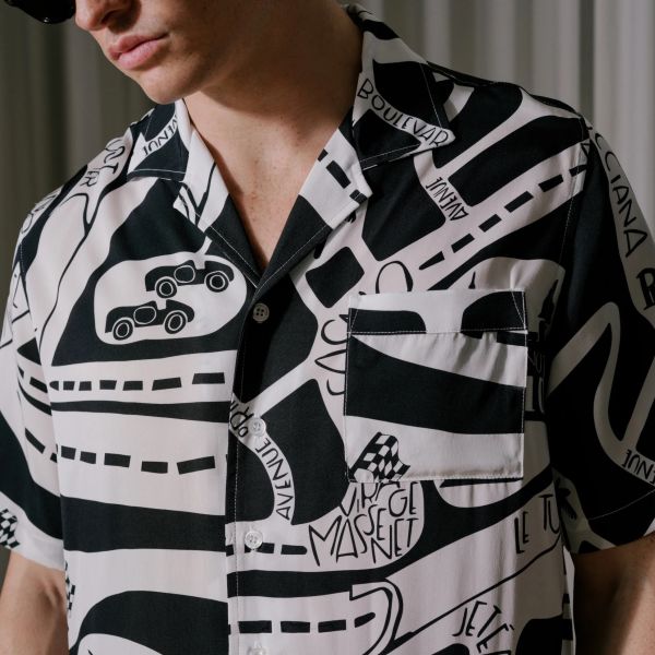 Rhude StradaSilk Zomerset Zwart/Wit