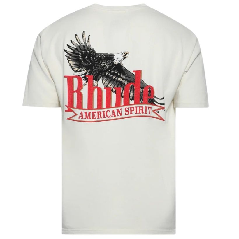 Rhude American Spirit Pocket T-shirt Off White