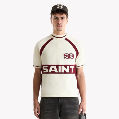Saint Blanc Cycling Knit Polo Off White