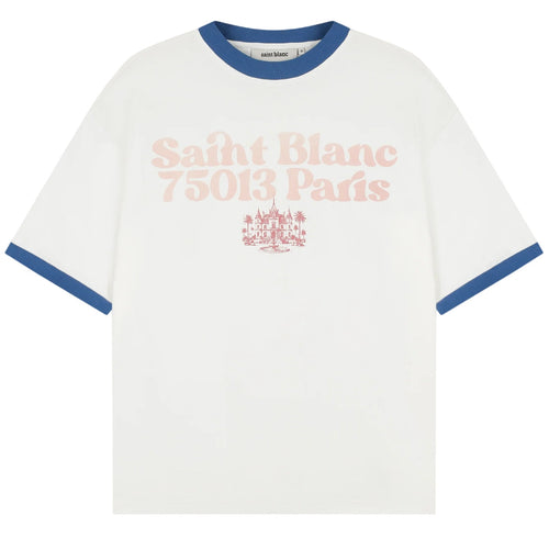 Saint Blanc Postcode T-shirt Wit
