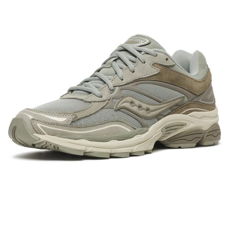 Saucony Progrid Omni 9 Suede Sneaker Grijs/Groen
