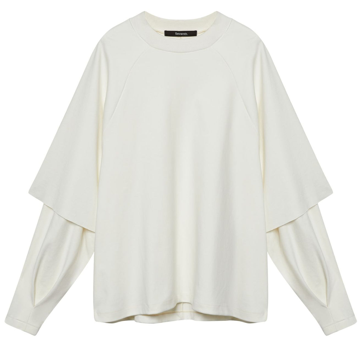 Seventh Raglan Layered Longsleeve T-shirt Off White