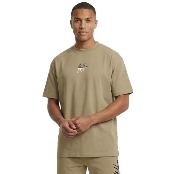 Malelions Oversized Split T-shirt Beige
