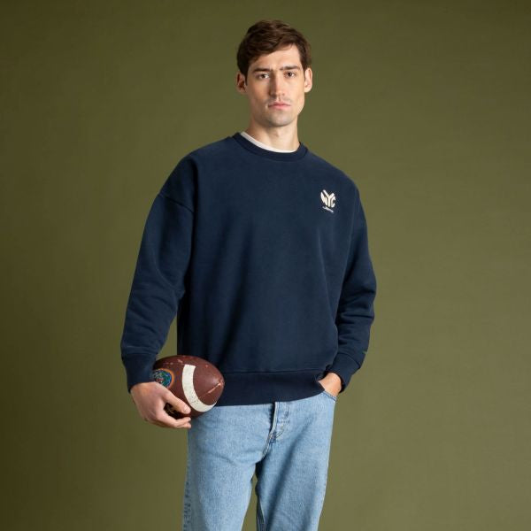 The Mercer Brand The Subway Sweater Donker Blauw