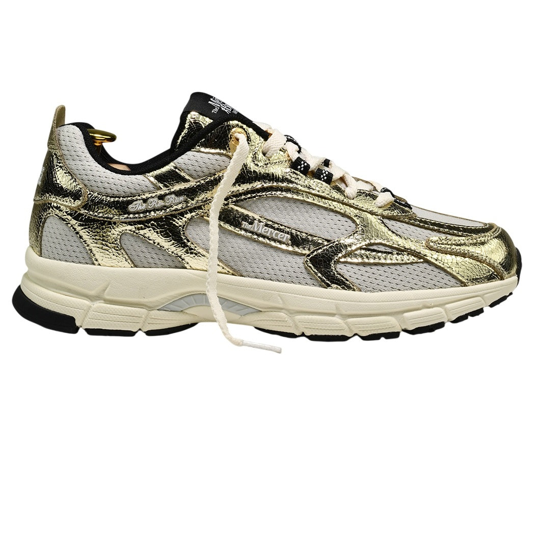 The Mercer Brand The Re-Run Cracked Sneaker Goud