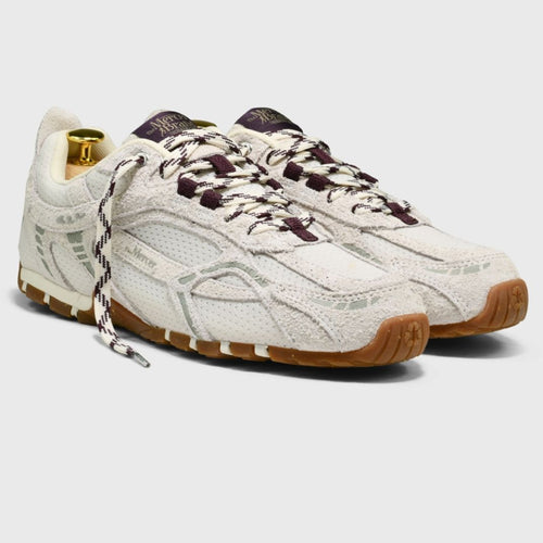 The Mercer Brand The Re-Run Drive Suede Sneaker Off White