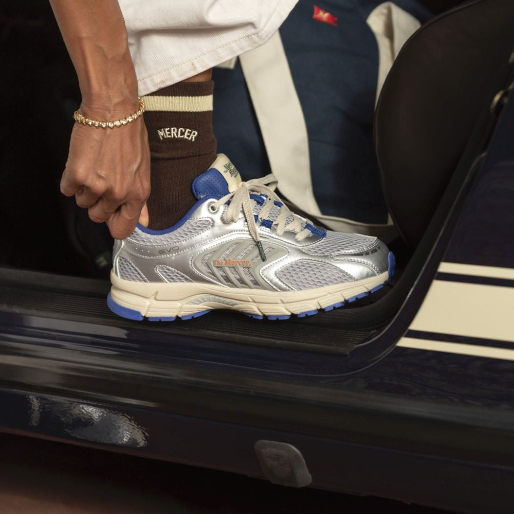 The Mercer Brand The Re-Run EVO Silver Sneaker Zilver/Blauw