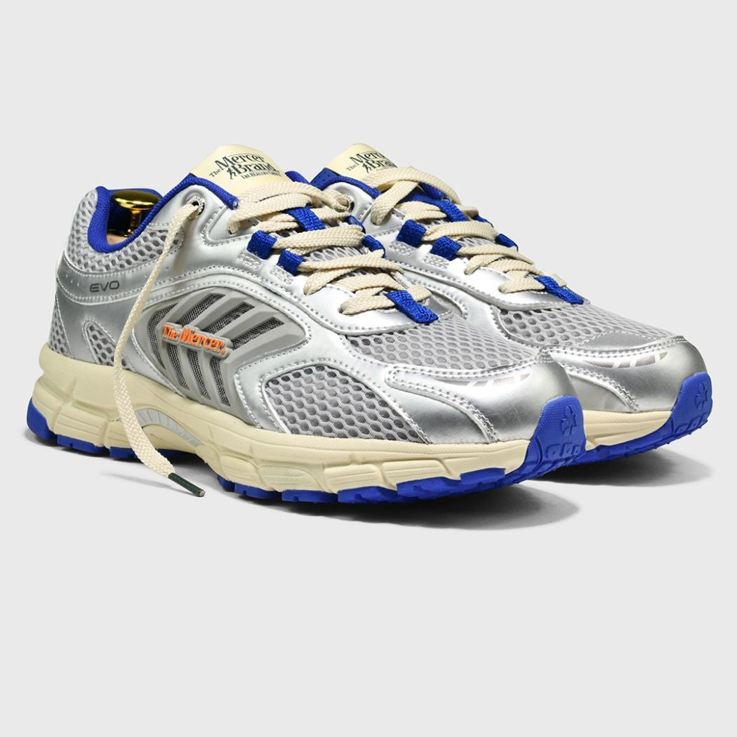The Mercer Brand The Re-Run EVO Silver Sneaker Zilver/Blauw