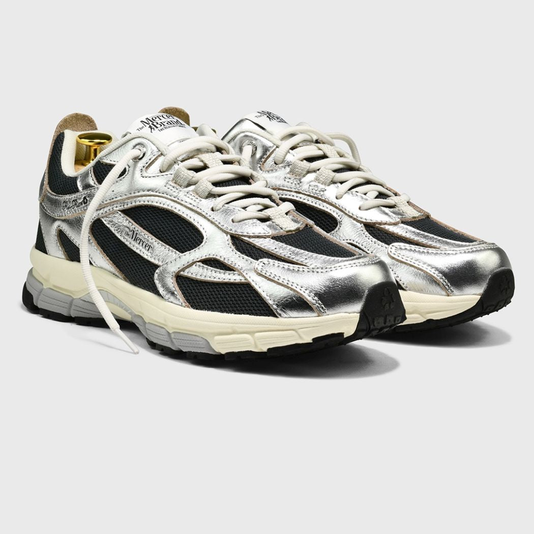 The Mercer Brand The Re-Run Pine Metallic Sneaker Zilver/Antraciet
