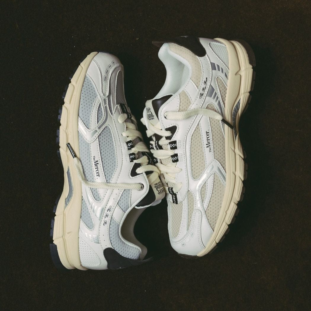 The Mercer Brand The Re-Run Vintage Sneaker Wit/Blauw