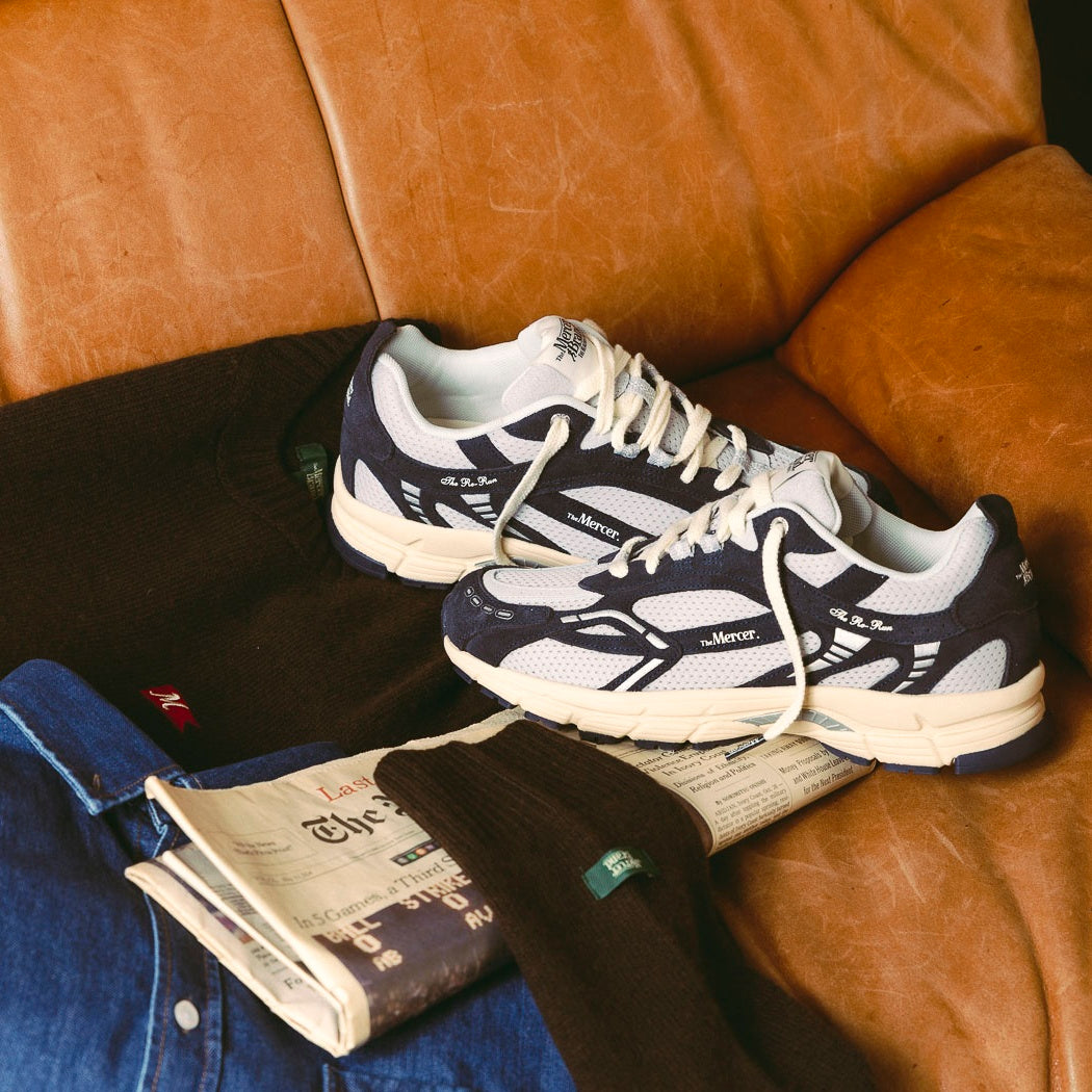 The Mercer Brand The Re-Run Vintage Sneaker Navy