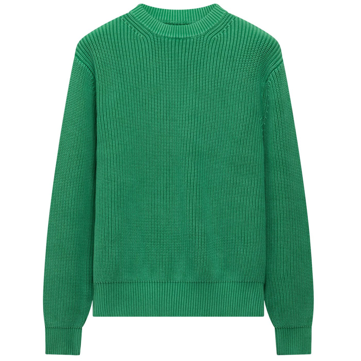 The New Originals Fisherman Rib Knit Sweater Groen