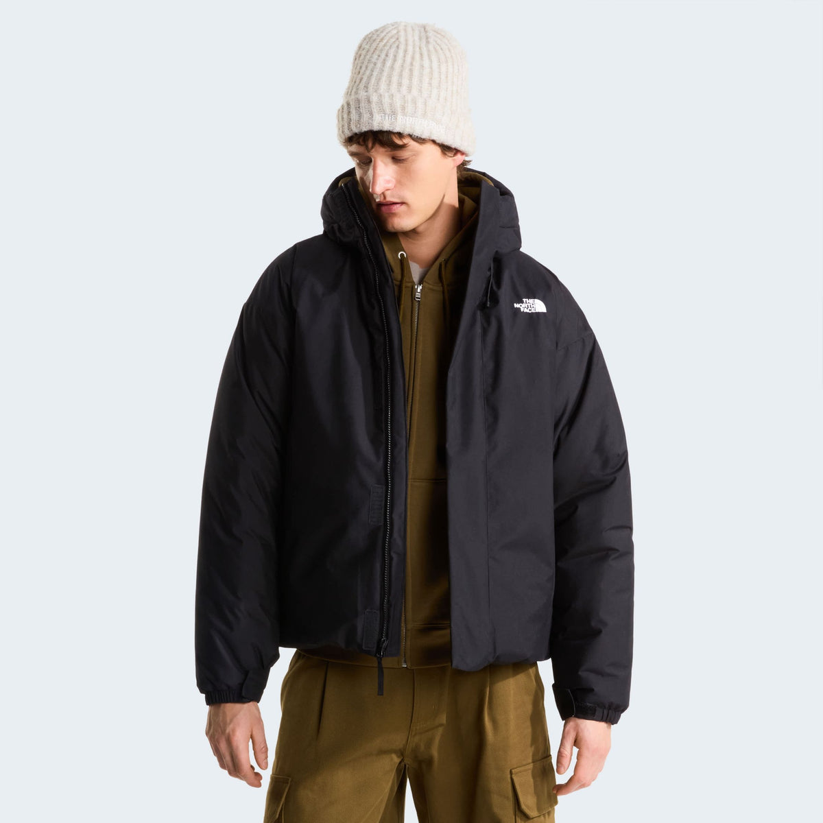 The North Face Oversized Puffer Zwart