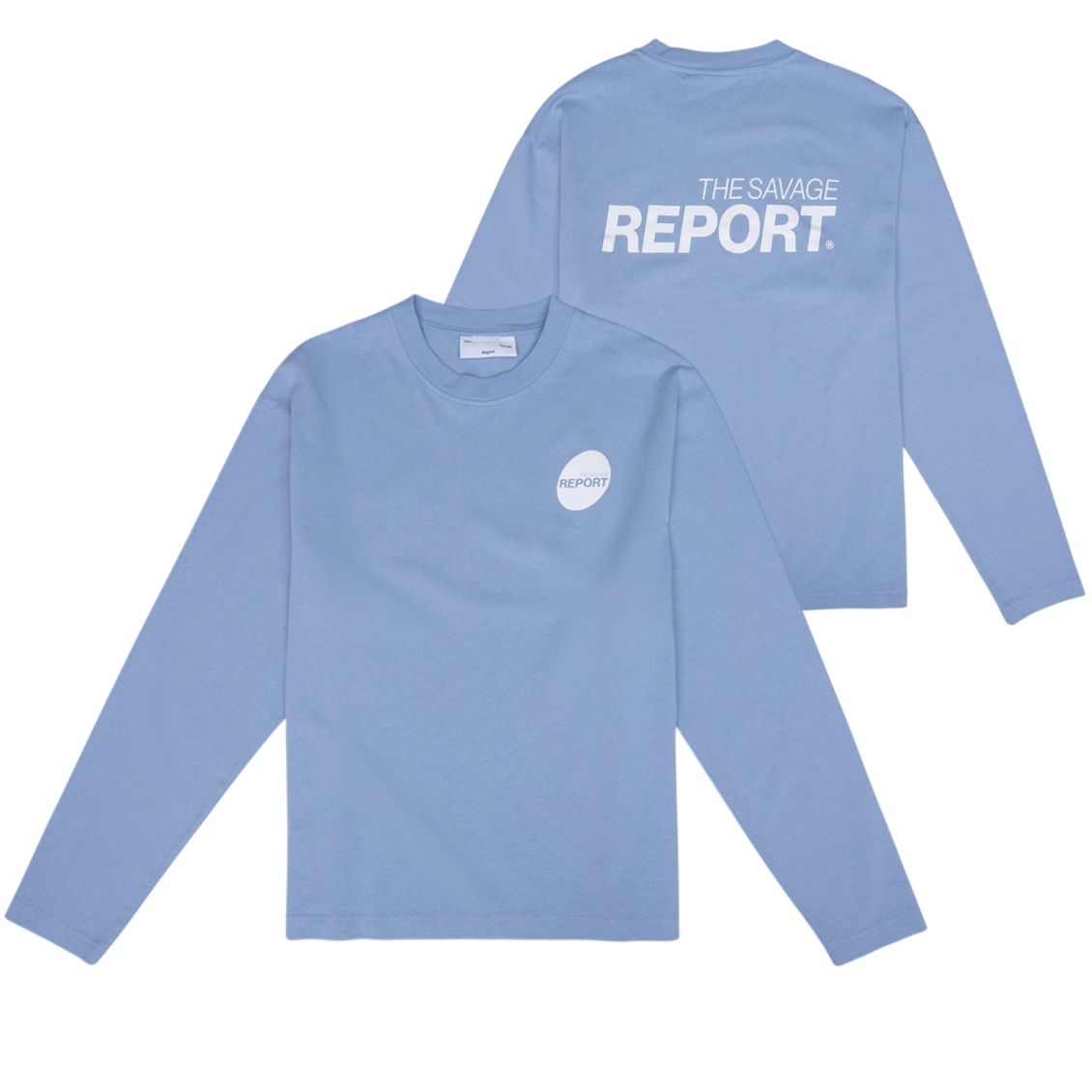 The Savage Report Report Longsleeve T-shirt Licht Blauw