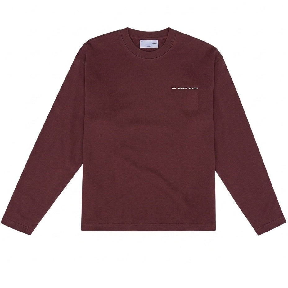 The Savage Report TSR Optic Longsleeve T-shirt Bordeaux
