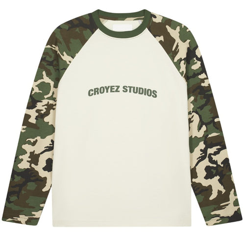 Croyez Two Tone Camo Longsleeve T-shirt Off White