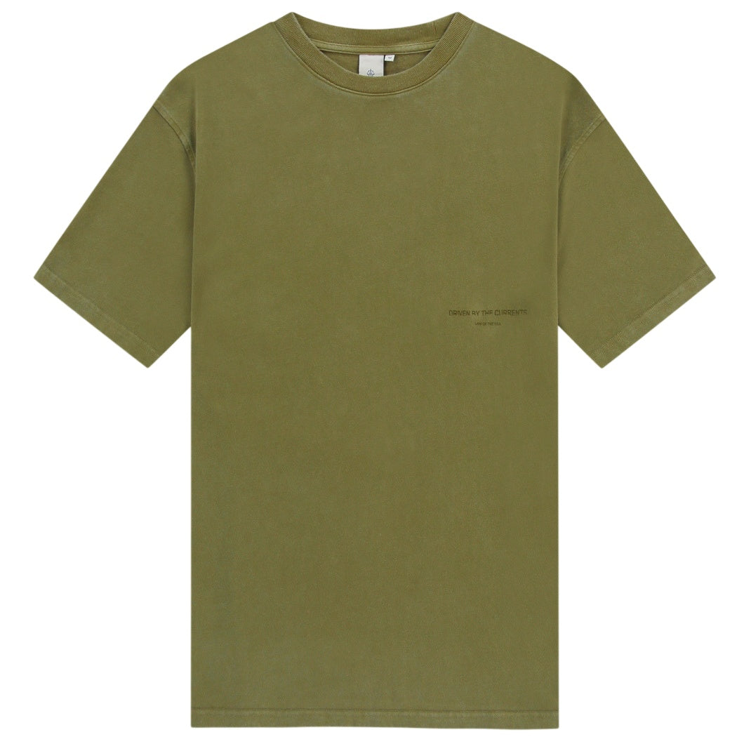 Law of the Sea Aqualis Garment Dyed T-shirt Donker Groen