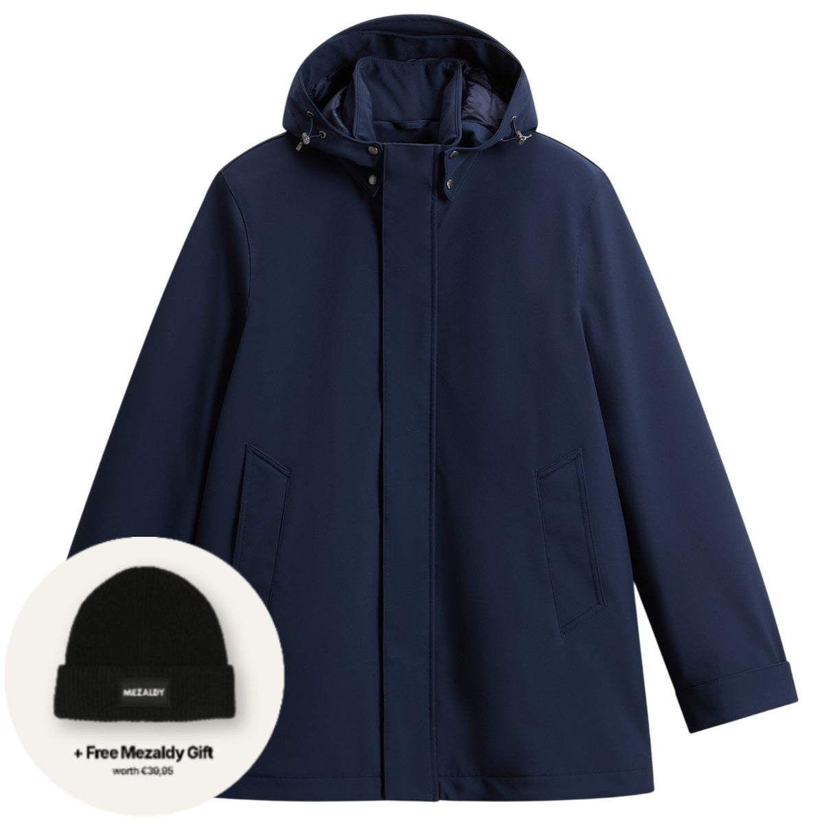Woolrich Barrow Mac Coat Soft Shell Jas Navy
