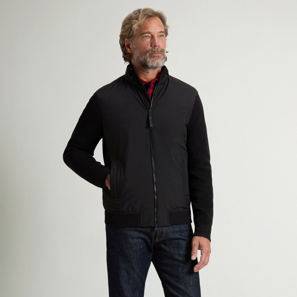 Woolrich Cloud Hybrid Jas Zwart