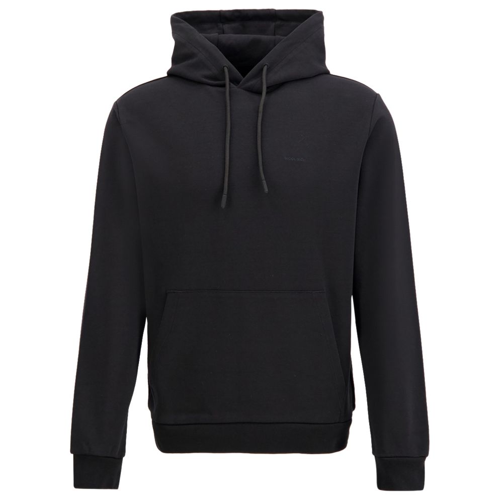Woolrich Logo Interlock Hoodie Zwart