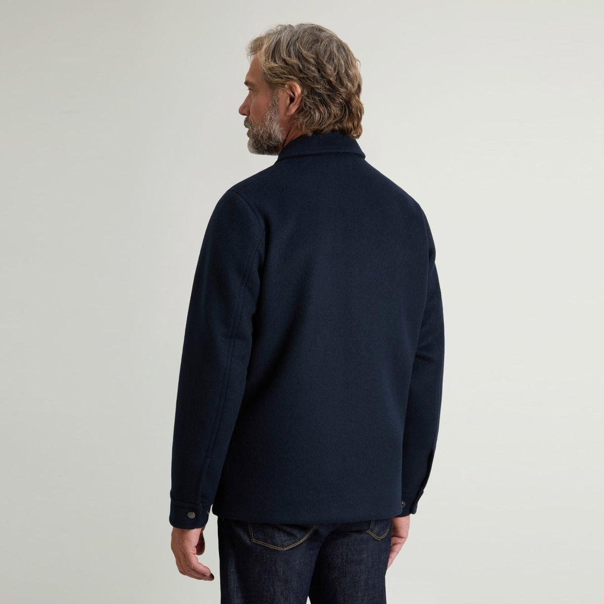 Woolrich Wool Chore Coat Overshirt Navy