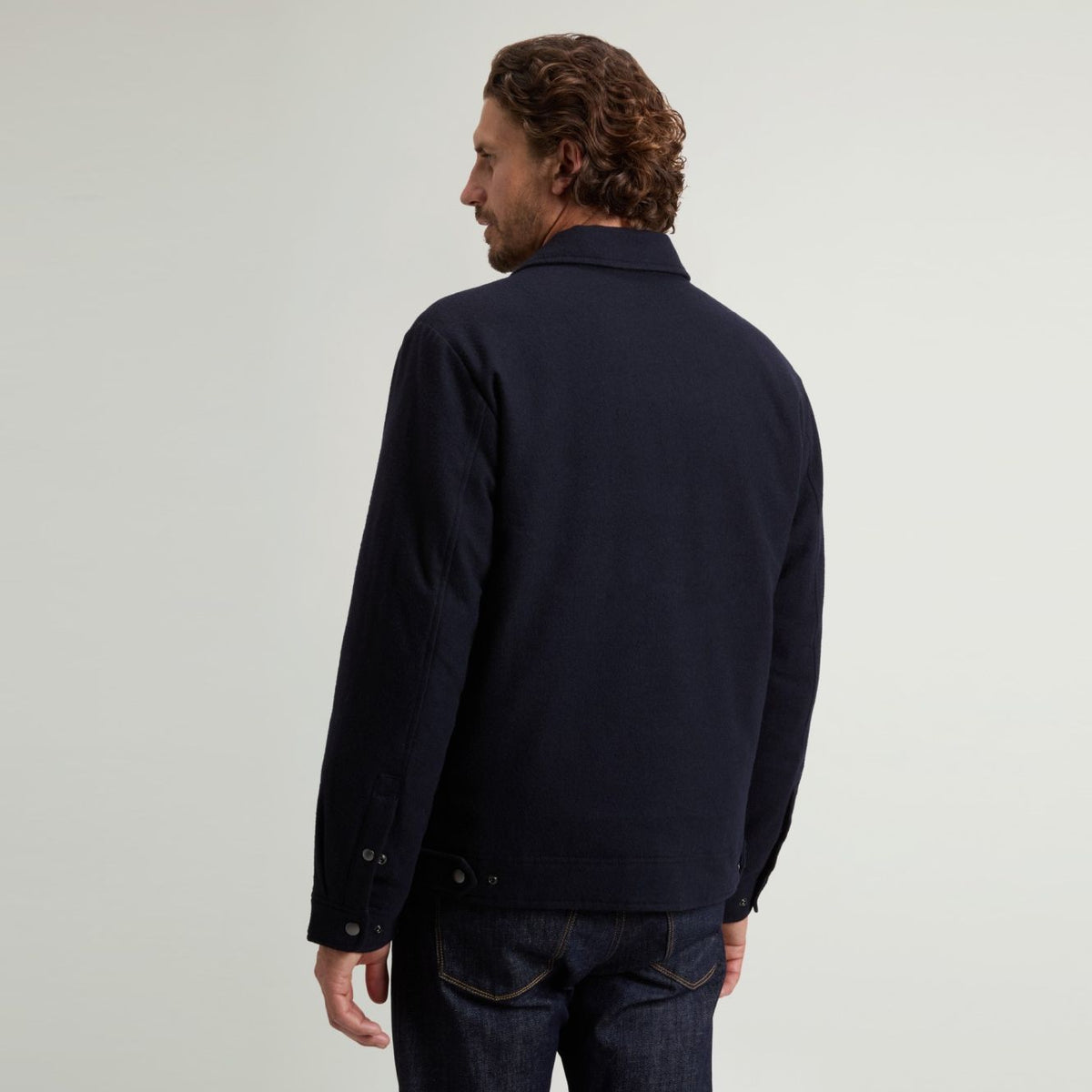 Woolrich Wool Keating Overshirt Navy